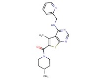 5-methyl-6-[(4-methyl-1-piperidinyl)carbonyl]-N-(2-pyridinylmethyl)thieno[2,3-d]pyrimidin-4-amine