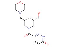 6-{[(3S*,5R*)-3-(hydroxymethyl)-5-(4-morpholinylmethyl)-1-piperidinyl]carbonyl}-3(2H)-pyridazinone