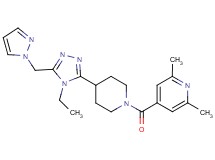 4-({4-[4-ethyl-5-(1H-pyrazol-1-ylmethyl)-4H-1,2,4-triazol-3-yl]piperidin-1-yl}carbonyl)-2,6-dimethylpyridine