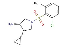 (3R*,4S*)-1-[(2-chloro-6-methylphenyl)sulfonyl]-4-cyclopropylpyrrolidin-3-amine