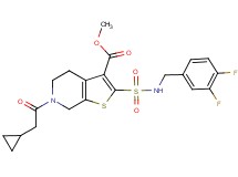 methyl 6-(cyclopropylacetyl)-2-{[(3,4-difluorobenzyl)amino]sulfonyl}-4,5,6,7-tetrahydrothieno[2,3-c]pyridine-3-carboxylate