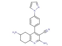 2,6-diamino-4-[4-(1H-pyrazol-1-yl)phenyl]-5,6,7,8-tetrahydroquinoline-3-carbonitrile