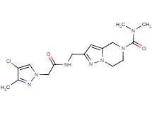 2-({[(4-chloro-3-methyl-1H-pyrazol-1-yl)acetyl]amino}methyl)-N,N-dimethyl-6,7-dihydropyrazolo[1,5-a]pyrazine-5(4H)-carboxamide