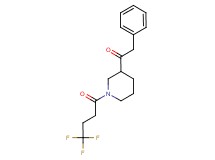 2-phenyl-1-[1-(4,4,4-trifluorobutanoyl)-3-piperidinyl]ethanone
