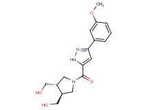 ((3S*,4S*)-1-{[3-(3-methoxyphenyl)-1H-pyrazol-5-yl]carbonyl}-3,4-pyrrolidinediyl)dimethanol