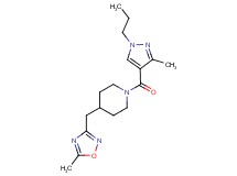 4-[(5-methyl-1,2,4-oxadiazol-3-yl)methyl]-1-[(3-methyl-1-propyl-1H-pyrazol-4-yl)carbonyl]piperidine