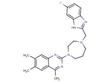 2-{4-[(6-fluoro-1H-benzimidazol-2-yl)methyl]-1,4-diazepan-1-yl}-4,6,7-trimethylquinazoline