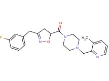 1-{[3-(3-fluorobenzyl)-4,5-dihydro-5-isoxazolyl]carbonyl}-4-[(3-methyl-2-pyridinyl)methyl]piperazine