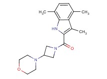 3,4,7-trimethyl-2-{[3-(4-morpholinyl)-1-azetidinyl]carbonyl}-1H-indole