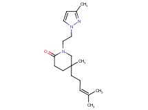 5-methyl-5-(4-methylpent-3-en-1-yl)-1-[2-(3-methyl-1H-pyrazol-1-yl)ethyl]piperidin-2-one