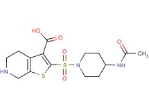 2-{[4-(acetylamino)piperidin-1-yl]sulfonyl}-4,5,6,7-tetrahydrothieno[2,3-c]pyridine-3-carboxylic acid
