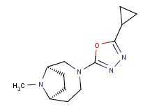 (1R*,6S*)-3-(5-cyclopropyl-1,3,4-oxadiazol-2-yl)-9-methyl-3,9-diazabicyclo[4.2.1]nonane