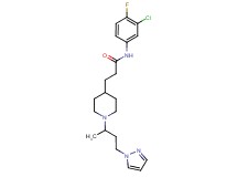 N-(3-chloro-4-fluorophenyl)-3-{1-[1-methyl-3-(1H-pyrazol-1-yl)propyl]-4-piperidinyl}propanamide