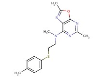 N,2,5-trimethyl-N-{2-[(4-methylphenyl)thio]ethyl}[1,3]oxazolo[5,4-d]pyrimidin-7-amine