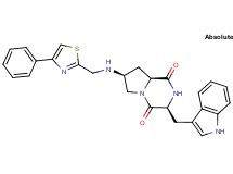 (3S,7S,8aS)-3-(1H-indol-3-ylmethyl)-7-{[(4-phenyl-1,3-thiazol-2-yl)methyl]amino}hexahydropyrrolo[1,2-a]pyrazine-1,4-dione