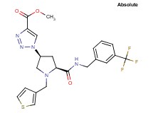 methyl 1-[(3S,5S)-1-(3-thienylmethyl)-5-({[3-(trifluoromethyl)benzyl]amino}carbonyl)-3-pyrrolidinyl]-1H-1,2,3-triazole-4-carboxylate