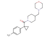 4-[(1-{[1-(4-methylphenyl)cyclopropyl]carbonyl}-4-piperidinyl)methyl]morpholine