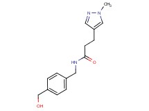 N-[4-(hydroxymethyl)benzyl]-3-(1-methyl-1H-pyrazol-4-yl)propanamide