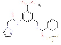methyl 3-[(1H-pyrazol-1-ylacetyl)amino]-5-({[2-(trifluoromethyl)benzoyl]amino}methyl)benzoate