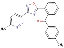 (4-methylphenyl){2-[3-(6-methyl-3-pyridazinyl)-1,2,4-oxadiazol-5-yl]phenyl}methanone