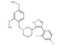 3-[4-(2,4-difluorophenyl)-1H-pyrazol-5-yl]-1-(2,4-dimethoxybenzyl)piperidine