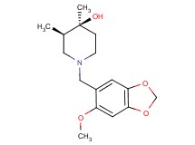 (3R*,4S*)-1-[(6-methoxy-1,3-benzodioxol-5-yl)methyl]-3,4-dimethyl-4-piperidinol