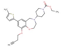 ethyl 4-[9-(3-butyn-1-yloxy)-7-(5-methyl-2-thienyl)-2,3-dihydro-1,4-benzoxazepin-4(5H)-yl]-1-piperidinecarboxylate