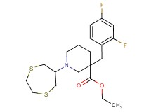 ethyl 3-(2,4-difluorobenzyl)-1-(1,4-dithiepan-6-yl)-3-piperidinecarboxylate
