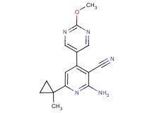 2-amino-4-(2-methoxypyrimidin-5-yl)-6-(1-methylcyclopropyl)nicotinonitrile