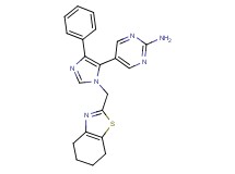5-[4-phenyl-1-(4,5,6,7-tetrahydro-1,3-benzothiazol-2-ylmethyl)-1H-imidazol-5-yl]pyrimidin-2-amine