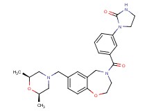 1-(3-{[7-{[(2R*,6S*)-2,6-dimethyl-4-morpholinyl]methyl}-2,3-dihydro-1,4-benzoxazepin-4(5H)-yl]carbonyl}phenyl)-2-imidazolidinone