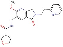N-{[2-methoxy-5-oxo-6-(2-pyridin-2-ylethyl)-6,7-dihydro-5H-pyrrolo[3,4-b]pyridin-3-yl]methyl}tetrahydrofuran-3-carboxamide