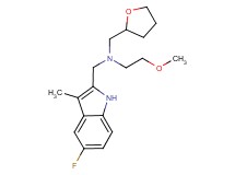 N-[(5-fluoro-3-methyl-1H-indol-2-yl)methyl]-2-methoxy-N-(tetrahydrofuran-2-ylmethyl)ethanamine