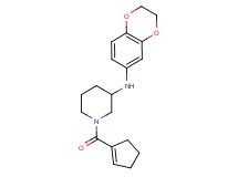 1-(1-cyclopenten-1-ylcarbonyl)-N-(2,3-dihydro-1,4-benzodioxin-6-yl)-3-piperidinamine