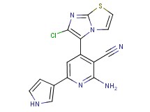 2-amino-4-(6-chloroimidazo[2,1-b][1,3]thiazol-5-yl)-6-(1H-pyrrol-3-yl)nicotinonitrile