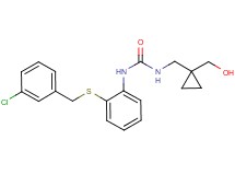 N-{2-[(3-chlorobenzyl)thio]phenyl}-N'-{[1-(hydroxymethyl)cyclopropyl]methyl}urea