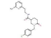 1-(4-chlorobenzyl)-N-[2-(6-methyl-2-pyridinyl)ethyl]-6-oxo-3-piperidinecarboxamide