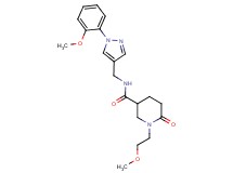 1-(2-methoxyethyl)-N-{[1-(2-methoxyphenyl)-1H-pyrazol-4-yl]methyl}-6-oxo-3-piperidinecarboxamide