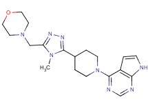 4-{4-[4-methyl-5-(morpholin-4-ylmethyl)-4H-1,2,4-triazol-3-yl]piperidin-1-yl}-7H-pyrrolo[2,3-d]pyrimidine