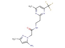 2-(5-amino-3-methyl-1H-pyrazol-1-yl)-N-{2-[4-methyl-6-(trifluoromethyl)pyrimidin-2-yl]ethyl}acetamide