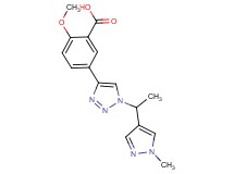 2-methoxy-5-{1-[1-(1-methyl-1H-pyrazol-4-yl)ethyl]-1H-1,2,3-triazol-4-yl}benzoic acid