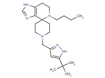 5-butyl-1'-[(5-tert-butyl-1H-pyrazol-3-yl)methyl]-1,5,6,7-tetrahydrospiro[imidazo[4,5-c]pyridine-4,4'-piperidine]