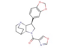 (2R*,3S*,6R*)-3-(1,3-benzodioxol-5-yl)-5-(1,3-oxazol-4-ylcarbonyl)-1,5-diazatricyclo[5.2.2.0~2,6~]undecane