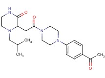 3-{2-[4-(4-acetylphenyl)-1-piperazinyl]-2-oxoethyl}-4-isobutyl-2-piperazinone