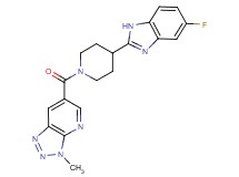 6-{[4-(5-fluoro-1H-benzimidazol-2-yl)-1-piperidinyl]carbonyl}-3-methyl-3H-[1,2,3]triazolo[4,5-b]pyridine