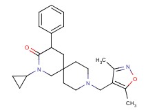 2-cyclopropyl-9-[(3,5-dimethylisoxazol-4-yl)methyl]-4-phenyl-2,9-diazaspiro[5.5]undecan-3-one