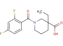 1-(2,4-difluorobenzoyl)-3-ethyl-3-piperidinecarboxylic acid