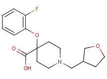 4-(2-fluorophenoxy)-1-(tetrahydrofuran-3-ylmethyl)piperidine-4-carboxylic acid