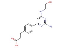 3-(4-{2-amino-6-[(2-hydroxyethyl)amino]pyrimidin-4-yl}phenyl)propanoic acid