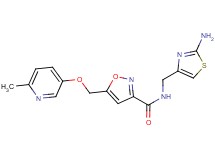 N-[(2-amino-1,3-thiazol-4-yl)methyl]-5-{[(6-methylpyridin-3-yl)oxy]methyl}isoxazole-3-carboxamide